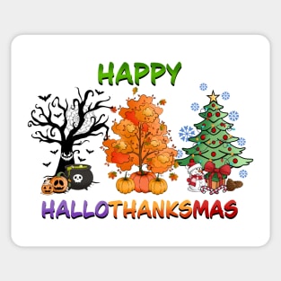 Happy HalloThanksMas holidays design Sticker